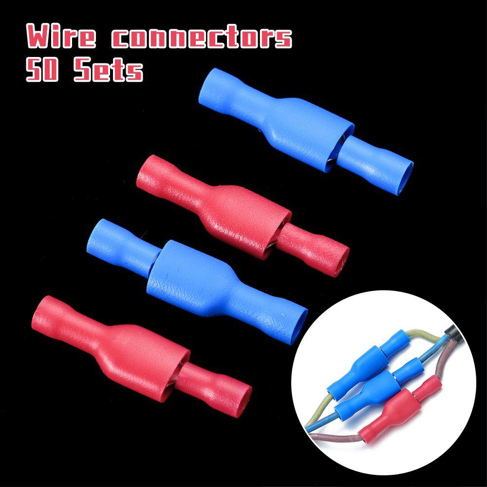 Bộ 50 Đầu Nối Dây Điện Cách Điện 6.3mm