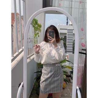 Set Áo Sơ Mi + Chân Váy Sọc.