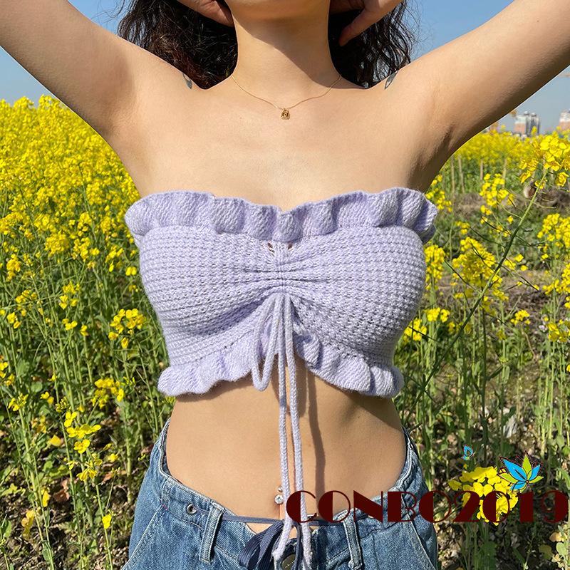 Áo ống màu sắc thời trang quyến rũ cho nữ