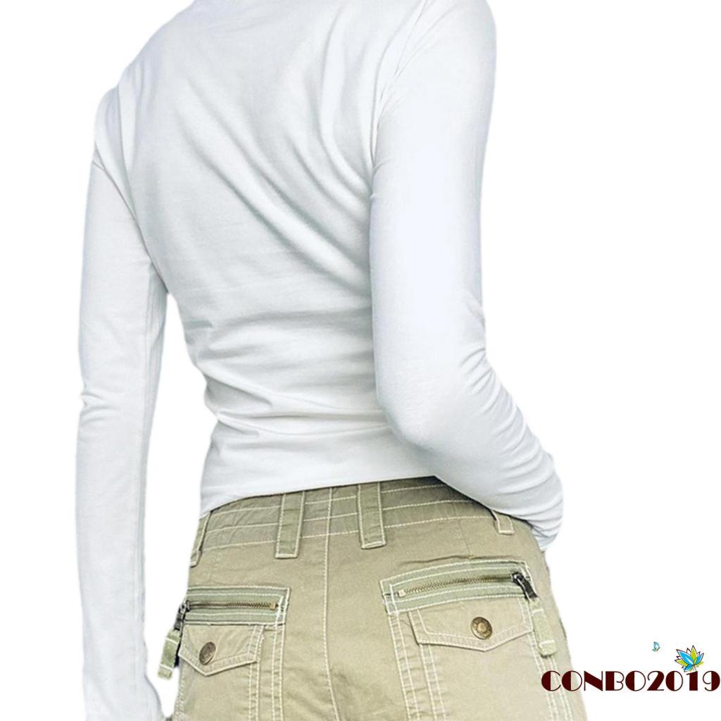 Áo Thun Tay Dài Cổ Tròn In Họa Tiết Thời Trang Cho Nữ