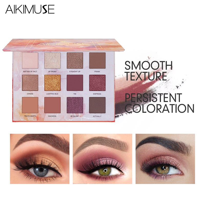 Bảng phấn mắt AIKIMUSE 12 màu sắc long lanh lâu trôi 150g | BigBuy360 - bigbuy360.vn