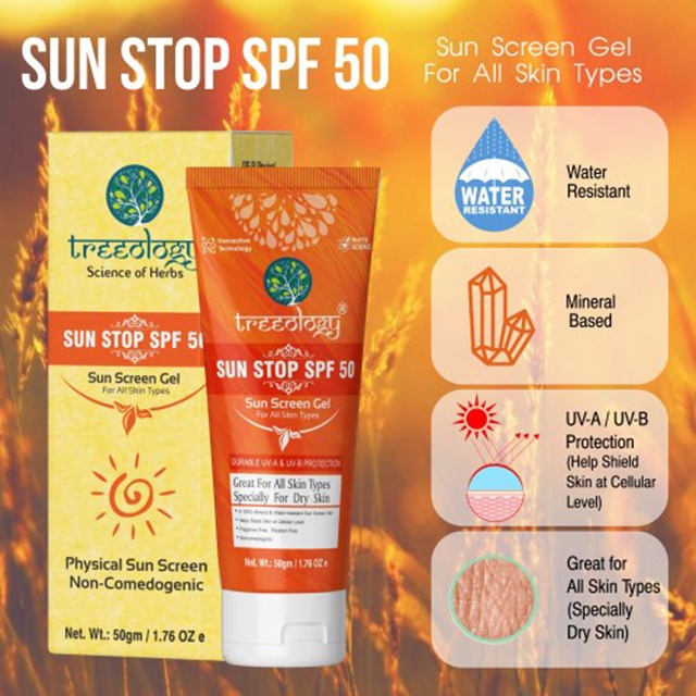 Kem Chống Nắng Treeology Phổ Rộng SPF50 Dùng Cho Mọi Loại Da, Đặc Biệt Da Khô - Treeology Sun Stop SPF 50