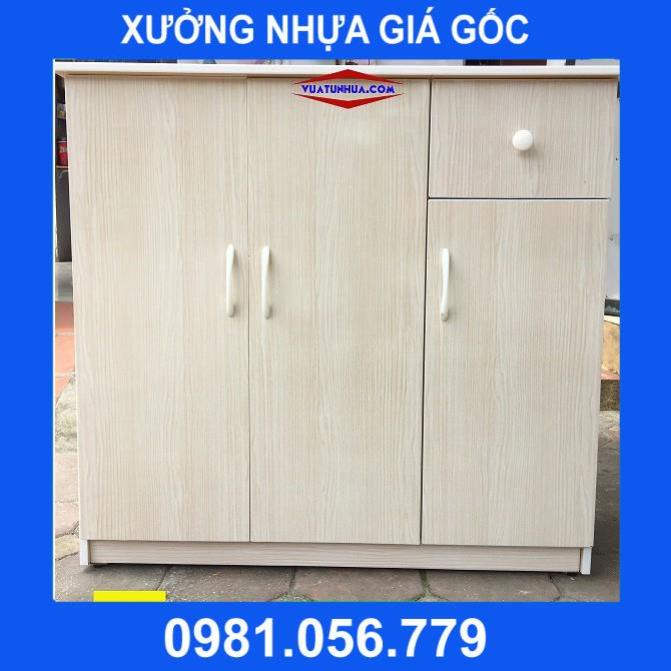 TG01 – Mẫu tủ giày 3 cánh thông minh làm từ nhựa Đài Loan kích thước 110x95x35cm