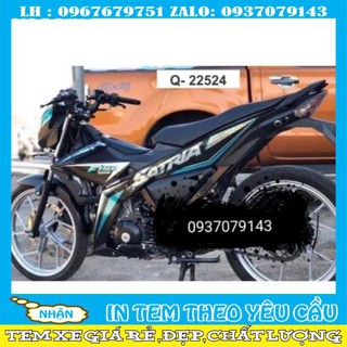Tem rời Satria fi chất liệu Crom tem ko bay màu