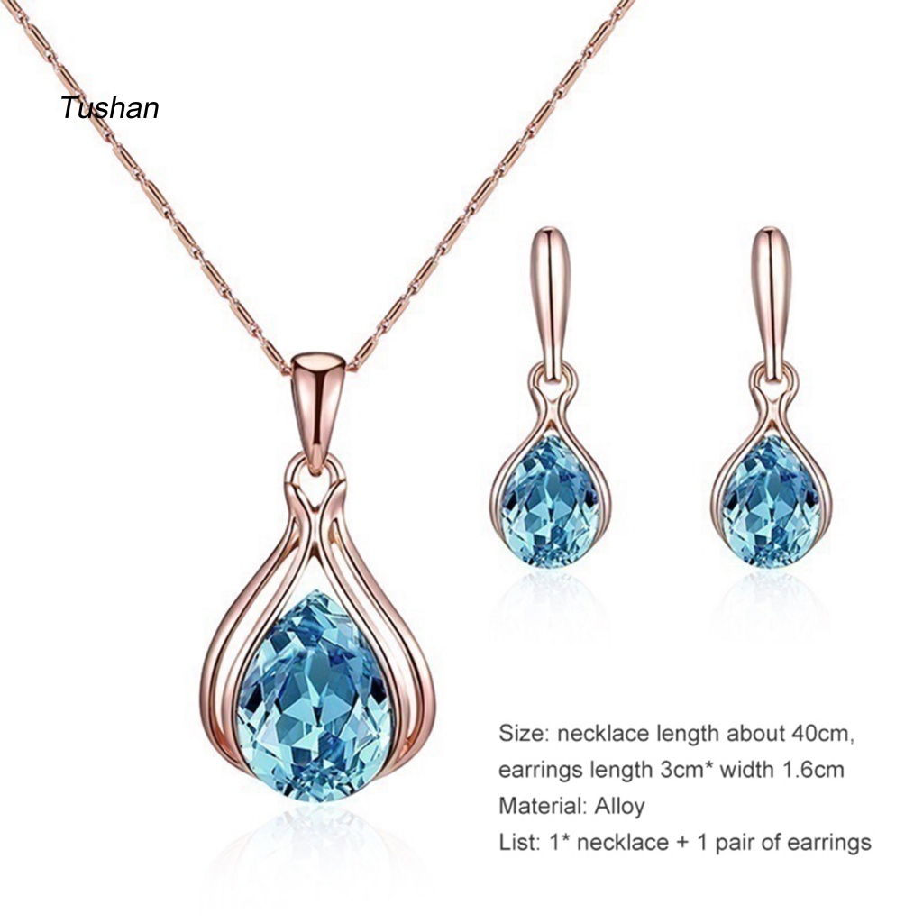 Vòng cổ / Bông Tai Hình Giọt Nước Siêu Nhẹ Thời Trang Dự Tiệc Cho Nữ