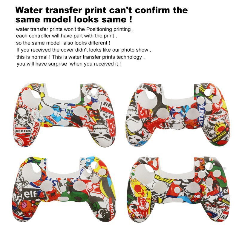 Vỏ Silicone Mềm Họa Tiết Rằn Ri Cho Tay Cầm Chơi Game PS4 Dualshock 4
