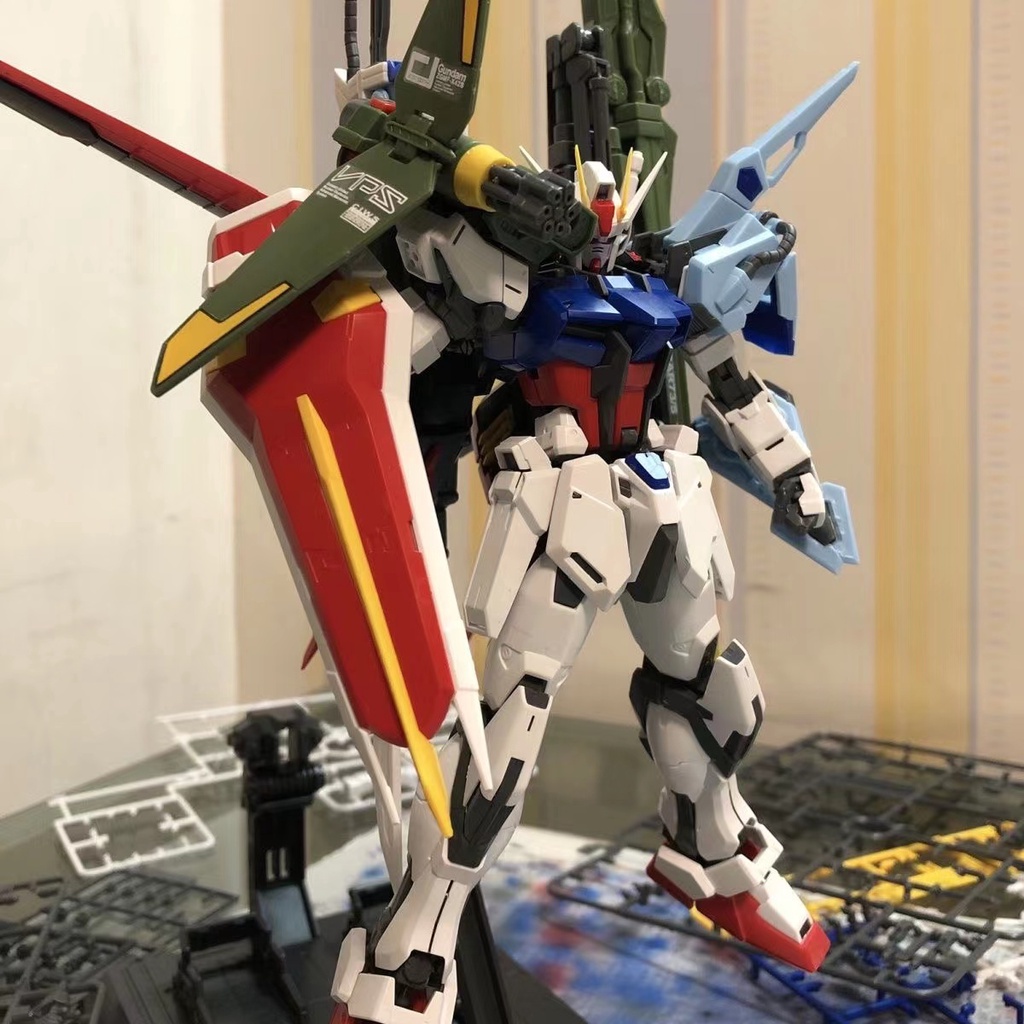 Mô hình lắp ráp Gundam MG Perfect Strike Aile Launcher &amp; Sword 6630A tặng base+ decal