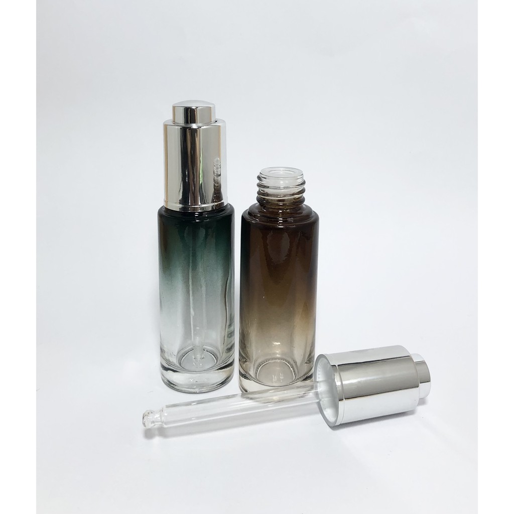 VỎ CHAI SERUM 30ML NHẤN XANH, NÂU