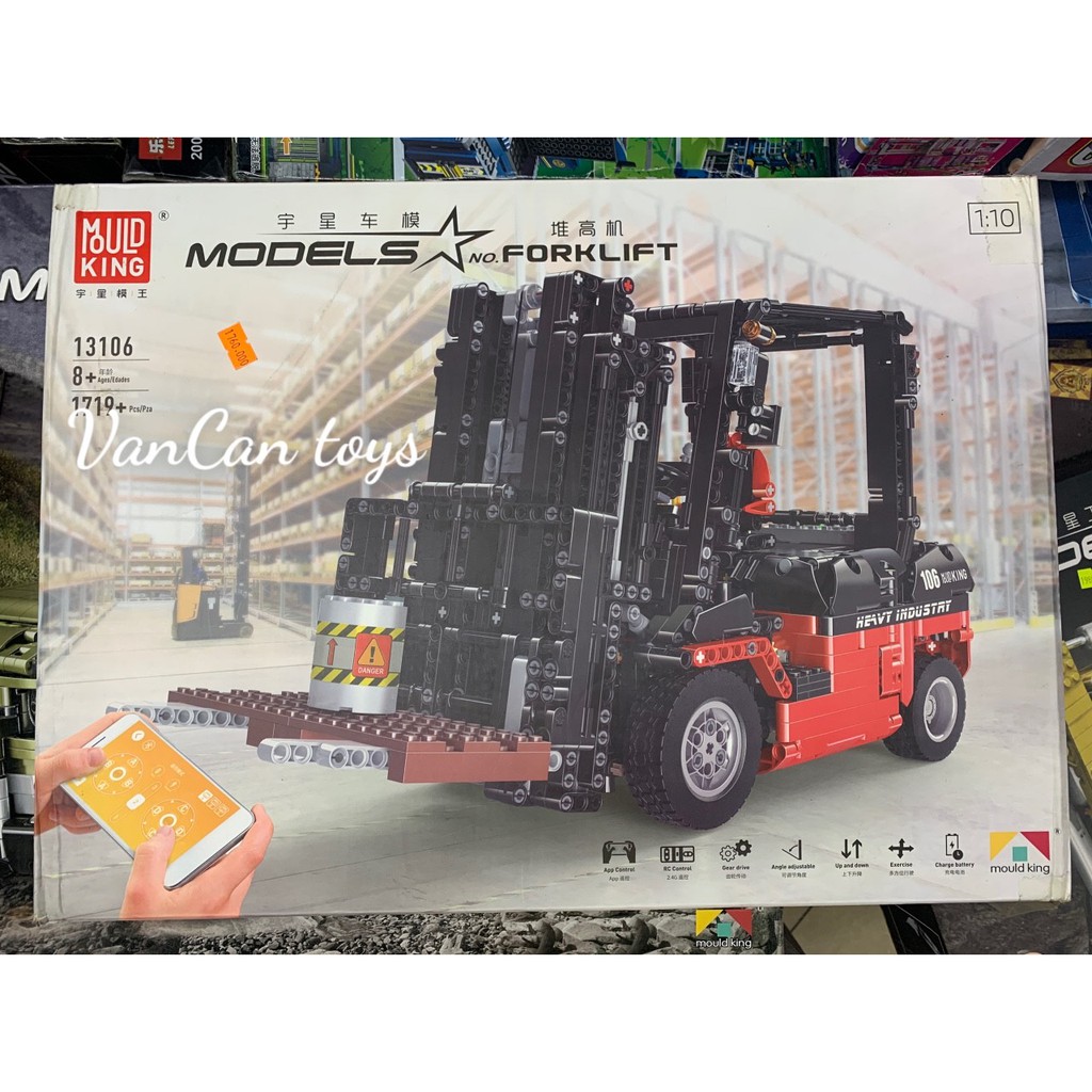 Đồ chơi xếp hình Non Lego Mould King 13106 Xe nâng có điều khiển