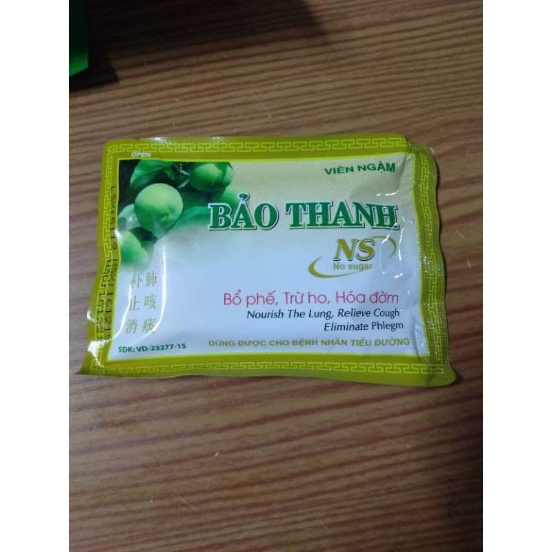 Viên ngậm Bảo Thanh vỉ 5 viên