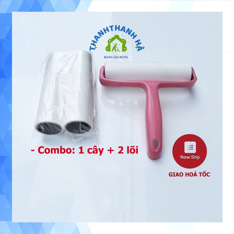 Cây Lăn Bụi Giường, Chăn Mền, Quần Áo, Lăn Lông Thú Cưng, Có Lõi Thay Thế 16cm, cán hồng.