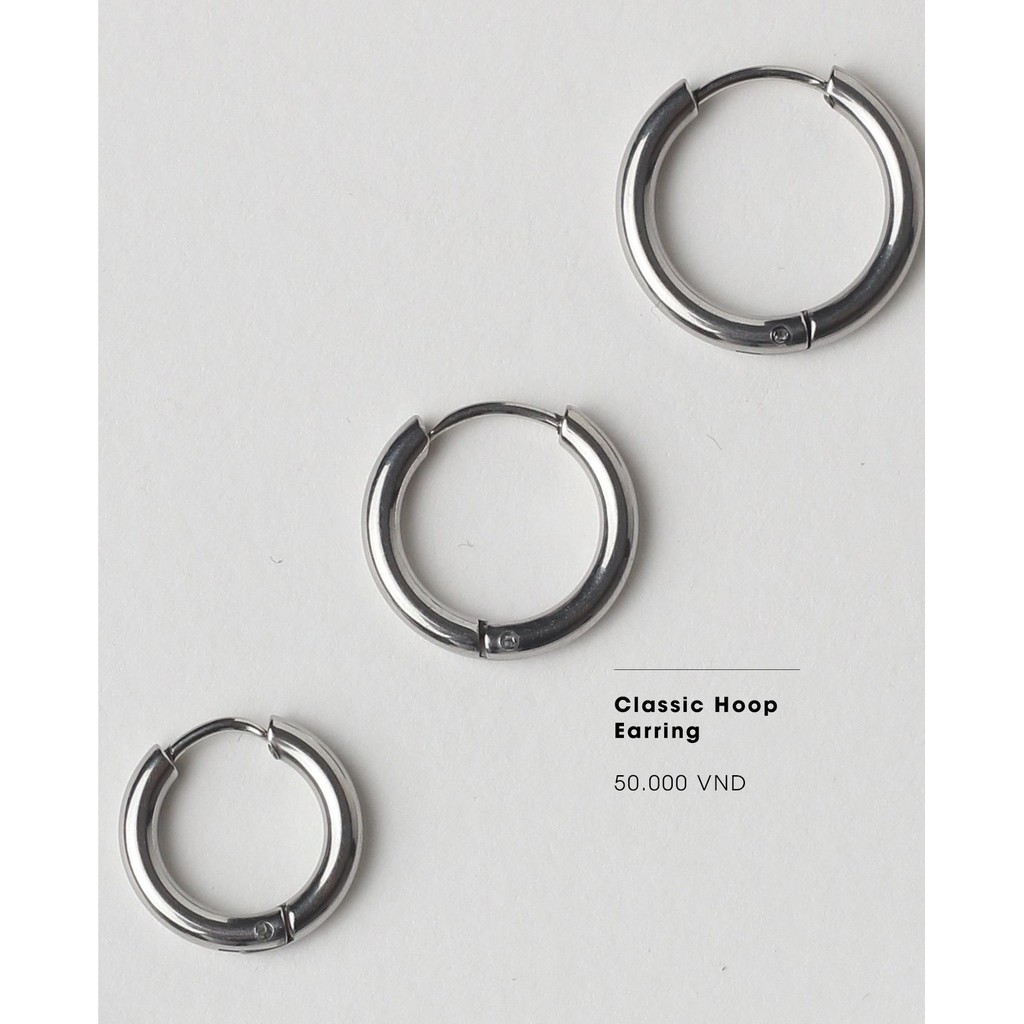 bông tai titan tròn basic không dị ứng nam nữ | BigBuy360 - bigbuy360.vn