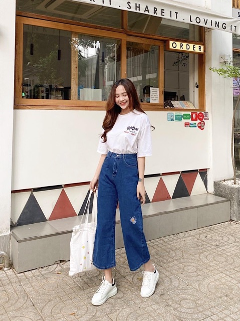 QUẦN BAGGY JEAN LƯNG CAO ỐNG SUÔNG | BigBuy360 - bigbuy360.vn