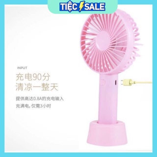 Quạt tích điện mini cầm tay có chân để bàn _ Giá Bán Sỉ Lẻ