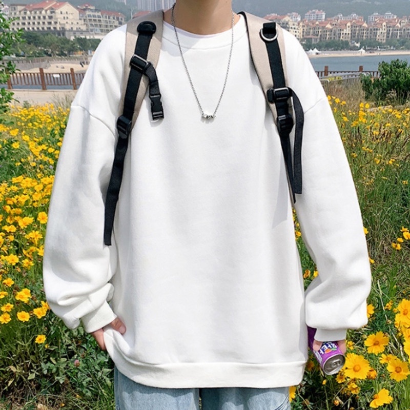 Áo Sweater Tay Dài Cổ Tròn Phong Cách Thời Trang Hàn Quốc