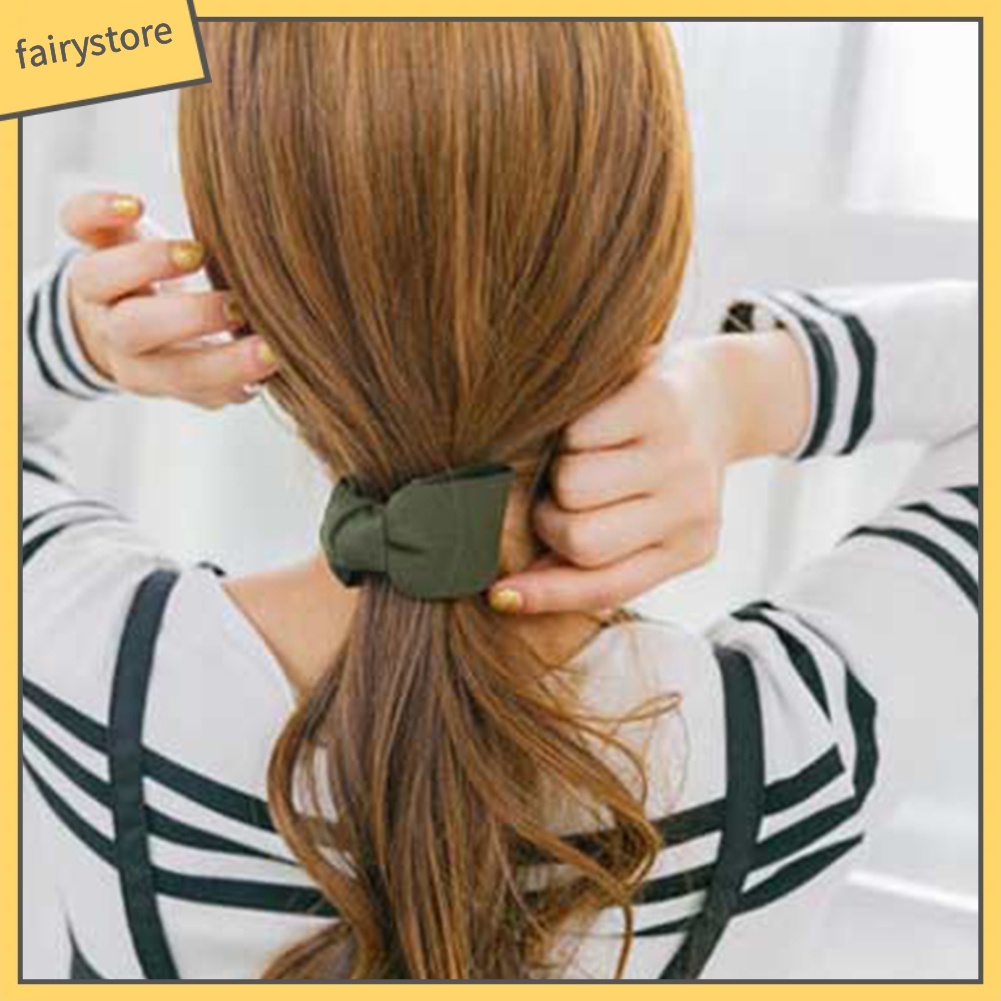 Kẹp Tóc Hình Nơ Lớn Màu Trơn Thời Trang Cho Nữ