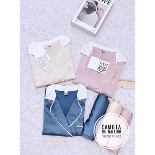 ⚡️BÁN SỈ⚡️Bộ pijama lụa phối cổ 3 màu