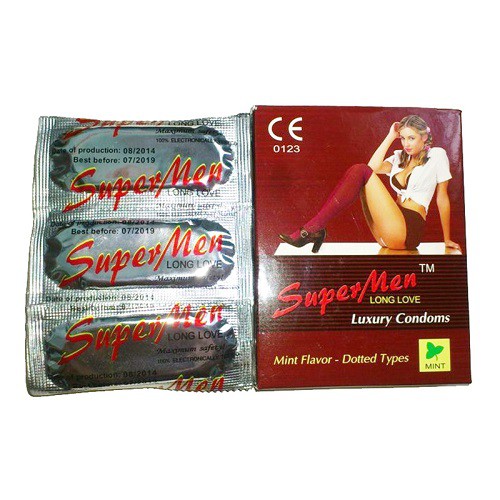 Bao cao su super men gân gai hộp 10 cai