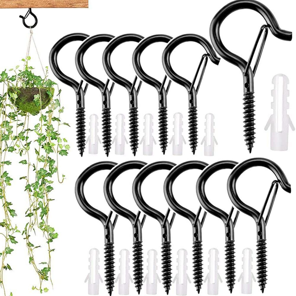 Bộ 20 móc treo gắn trần nhà để treo chậu cây bằng kim loại không rỉ