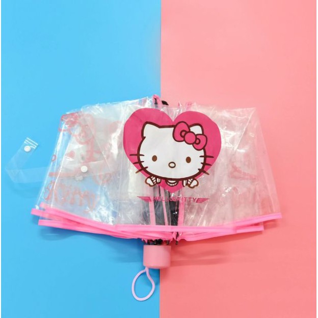 Dù trong suốt chống tia UV in hình hello kitty bảo vệ cho học sinh