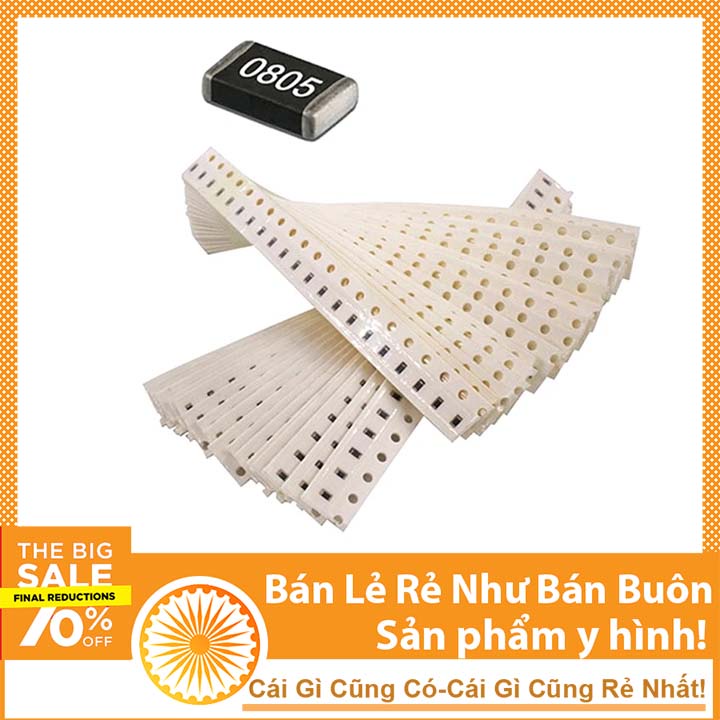Trở Dán 0805 5% Từ 330K Đến 10M (Túi 50 Con)