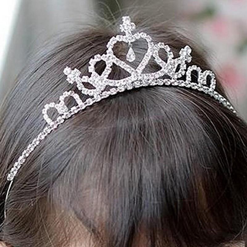 💕Se7en Girls Princess Crown Headband Tiara Hair Sticks Công chúa tóc Accessorie
