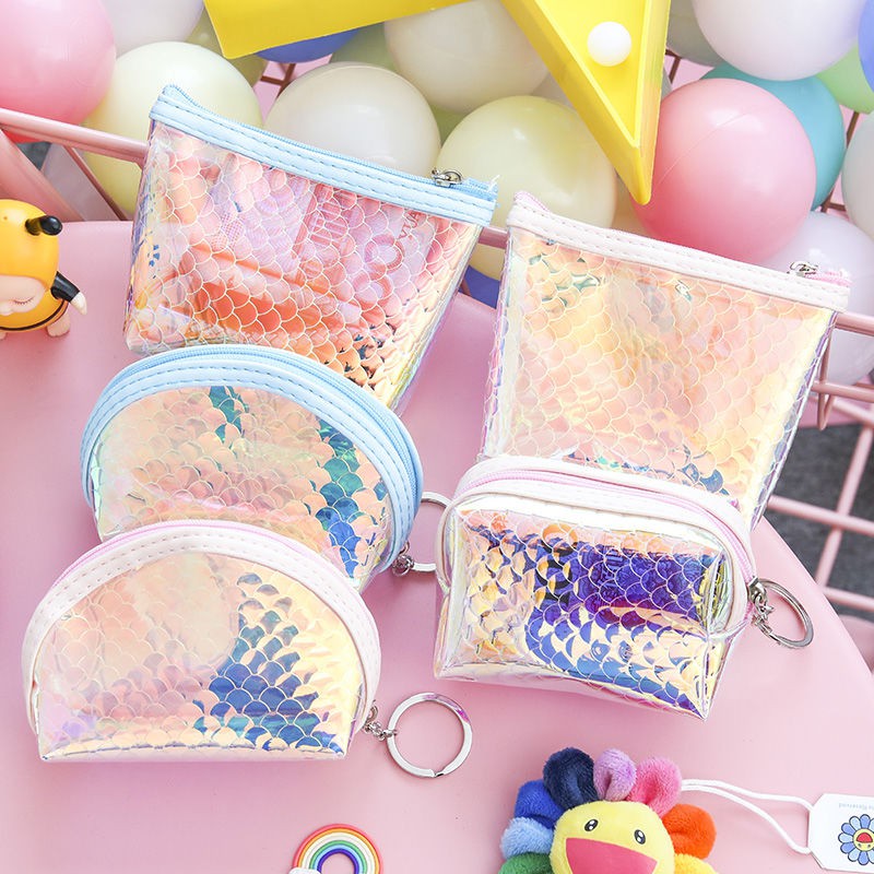 Ví Móc Khóa Mini Vảy Cá Hologram HB011 Ccamzone