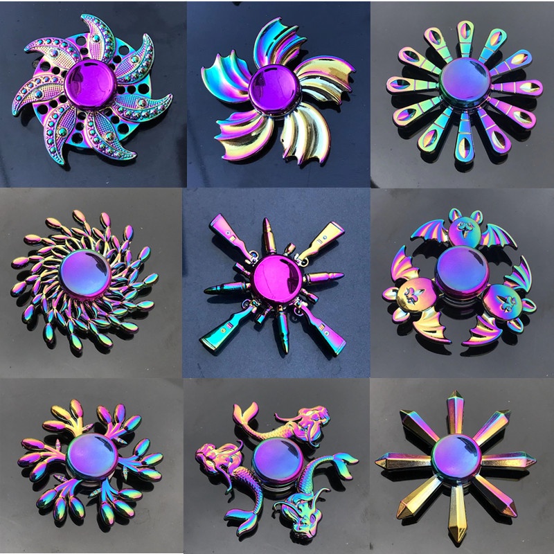 (MớI) Con Quay Đồ Chơi Fidget Spinner BằNg HợP Kim KẽM NhiềU MàU GiúP GiảM stress