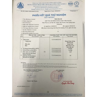 Tinh dầu sả OCOP 4 Sao.