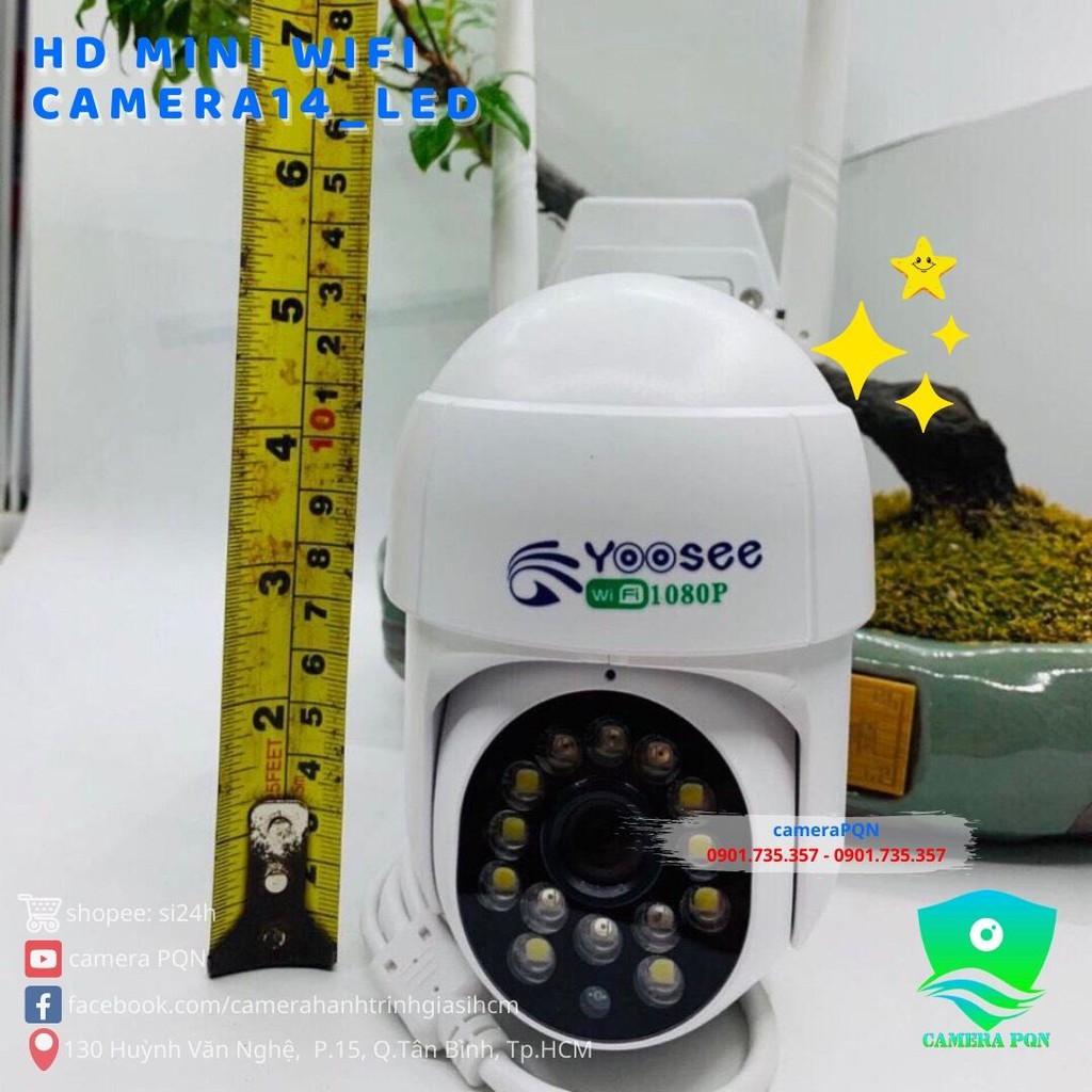 Camera Ngoài Trời YooSee PTZ 14 LED Mini 2.0 Full HD 1080P - ComBo Kèm Thẻ Nhớ | BigBuy360 - bigbuy360.vn