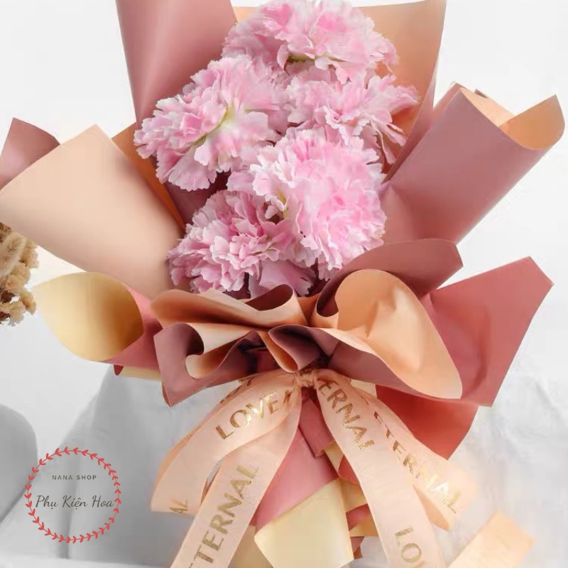 [Cuộn 22m/45m] Dây Ruy Băng Gân In Chữ ❤️LOVE IS ETERNAL❤️ Bản 2.5cm, Trang Trí Quà Tặng - Bó Hoa