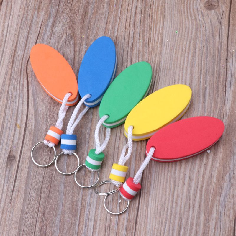 Móc Chìa Khóa Nổi Hình Oval Bằng Xốp 5 Màu Tùy Chọn