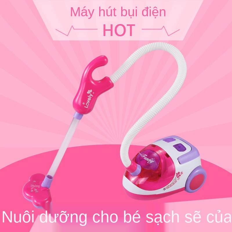 Đồ chơi trẻ em, dọn dẹp , cô gái, dẹp, quét dọn, cây lau nhà, mô phỏng, máy hút bụi, bộ dụng cụ em