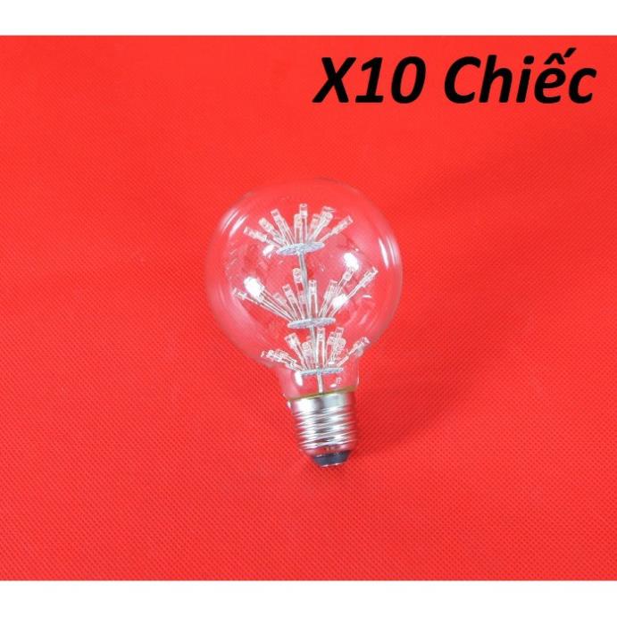 Bộ 10 bóng đèn led trang trí pháo hoa hình G80, đèn trang trí độc đáo