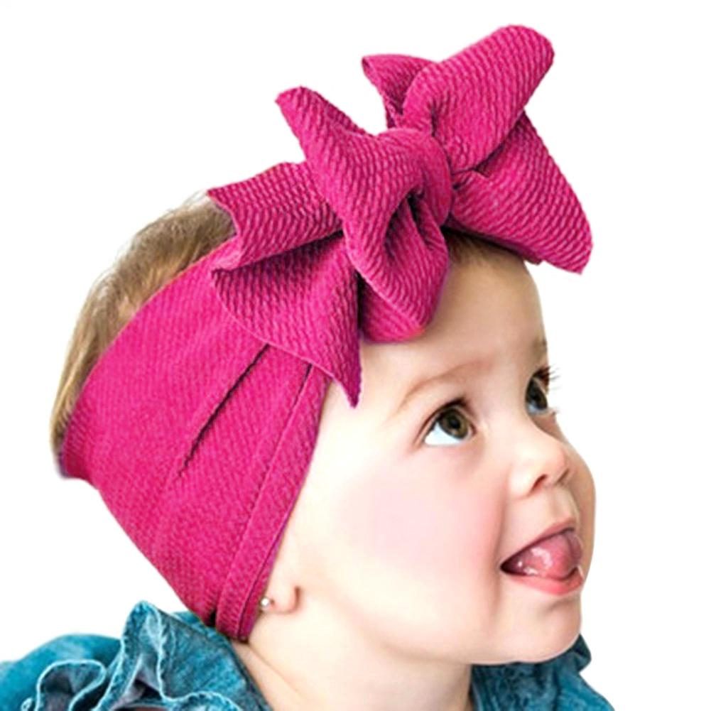 Khăn turban thắt nơ co dãn cho bé gái