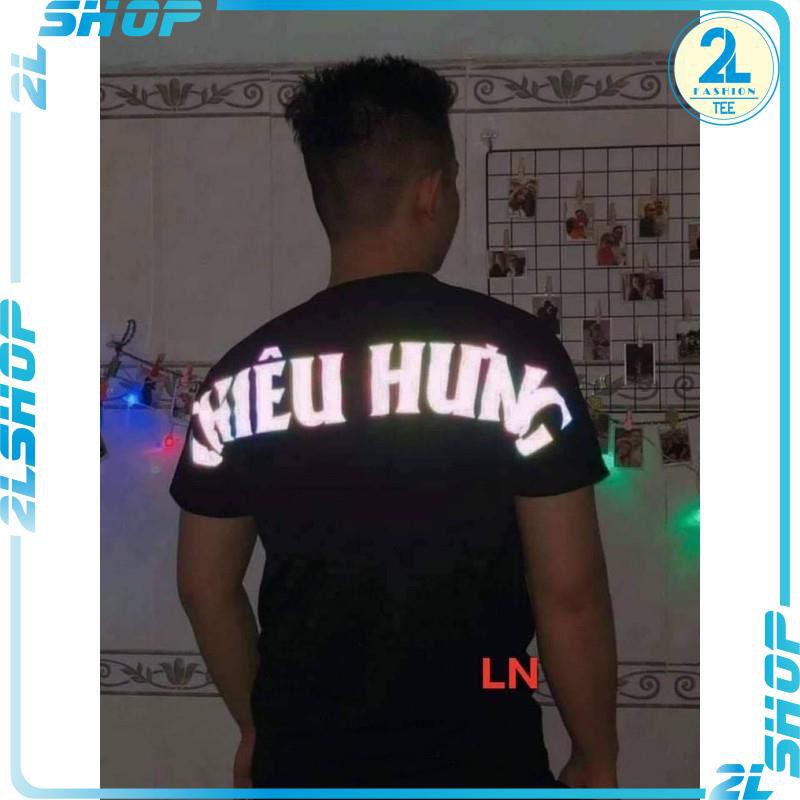 In tên theo yêu cầu - áo in  chữ tên ngang vai, in cổ ,in sau phản quang 7 màu form tay lỡ unisex form rộng ( có flash )