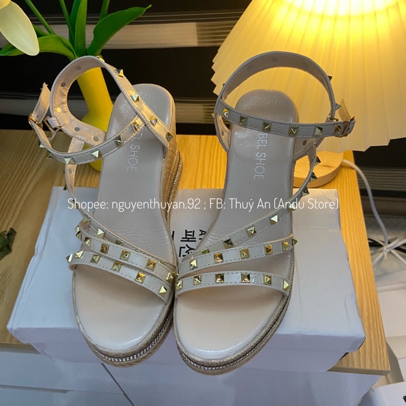 SANDAL ĐINH ĐẾ XUỒNG gót 9cm