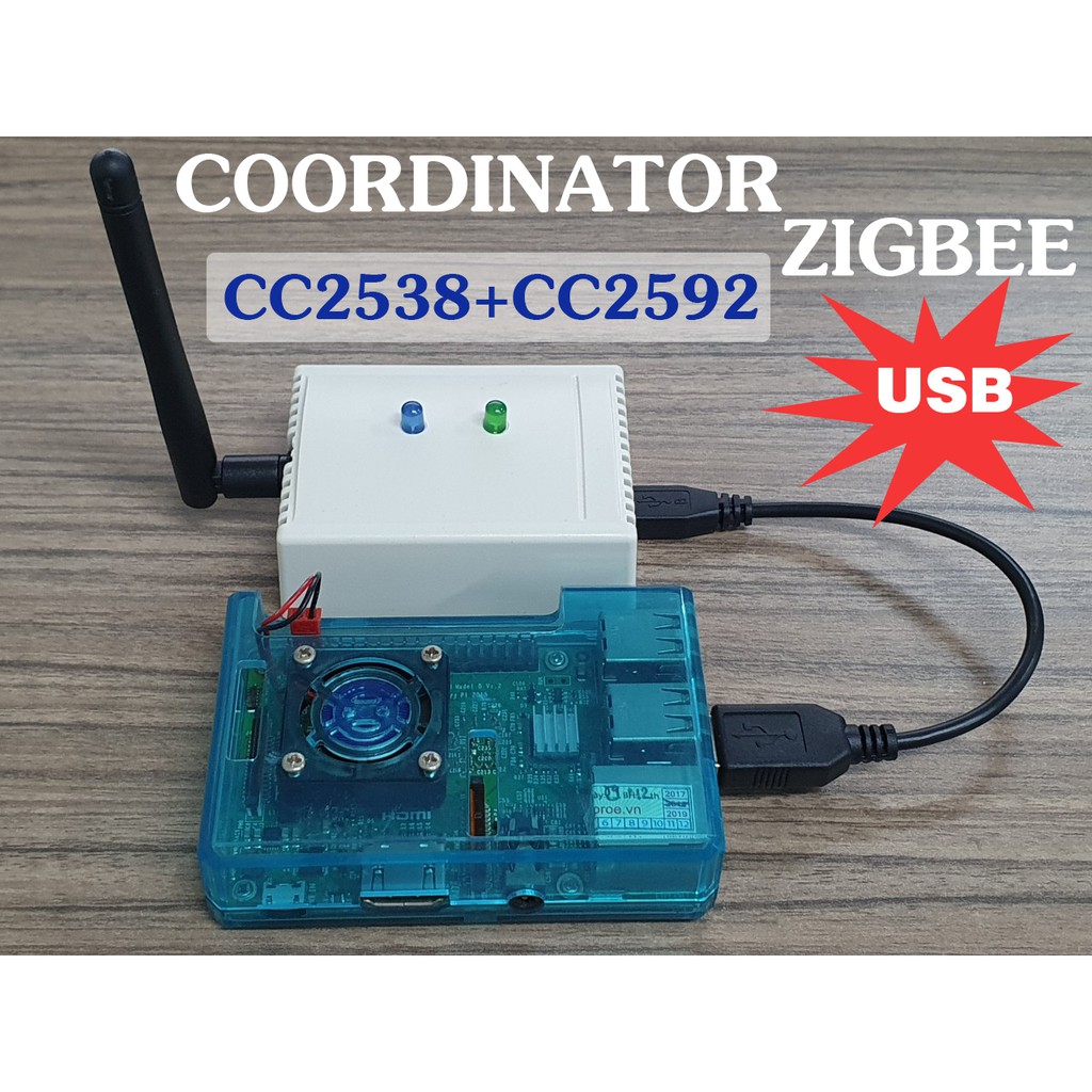 USB Zigbee CC2538 + CC2592 Flash Coordinator Zigbee2mqtt
