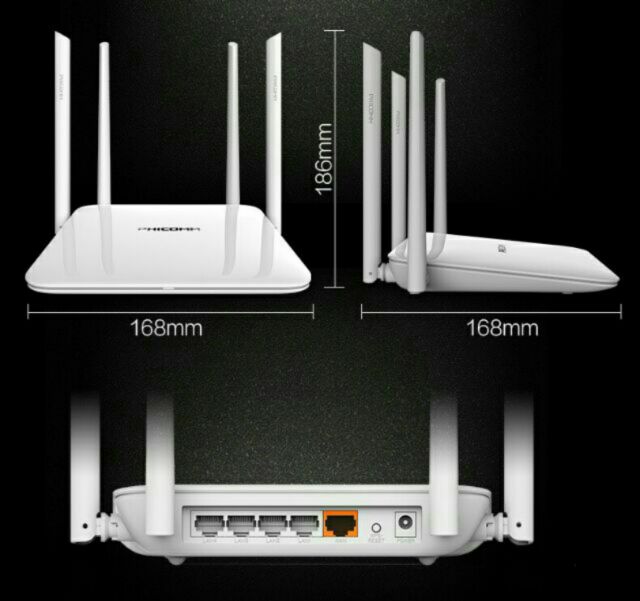 👑 BỘ PHÁT KÍCH SÓNG WIFI băng thông tốc độ cao Gigabit 1200M 11AC Dual 2.4G & 5G PHICOM - 4 ăng ten | BigBuy360 - bigbuy360.vn