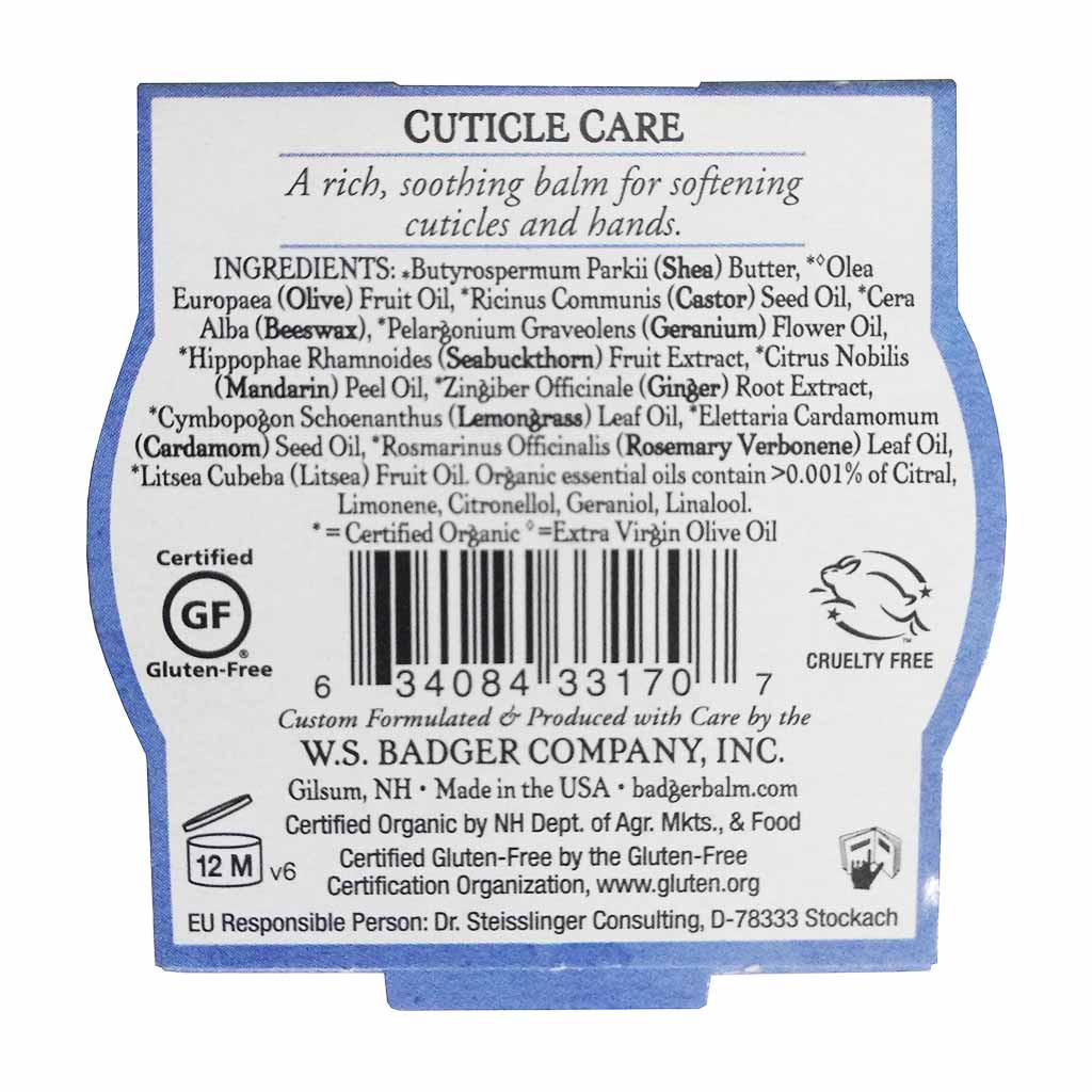 Sáp Hữu Cơ Chăm Sóc Vùng Da Quanh Móng BADGER - Cuticle Care - 21gr