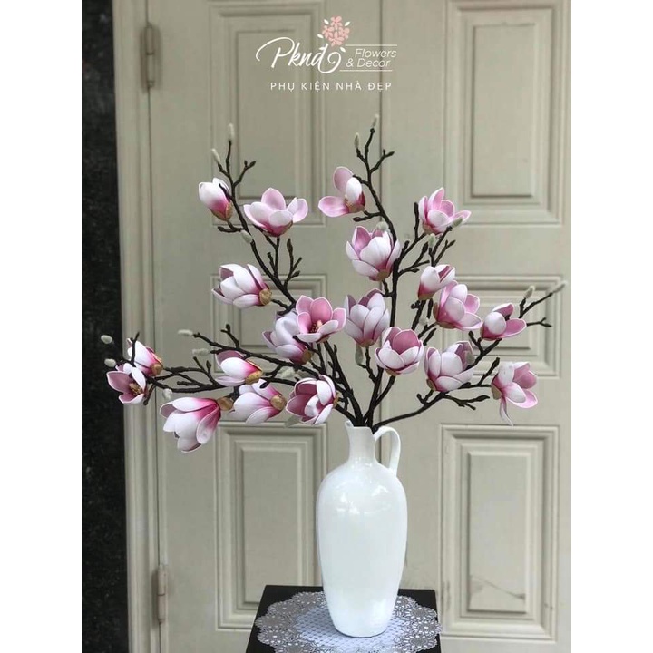 Bình hoa mộc lan giả trang trí phòng khách đẹp PKND FLOWER &amp; DECOR