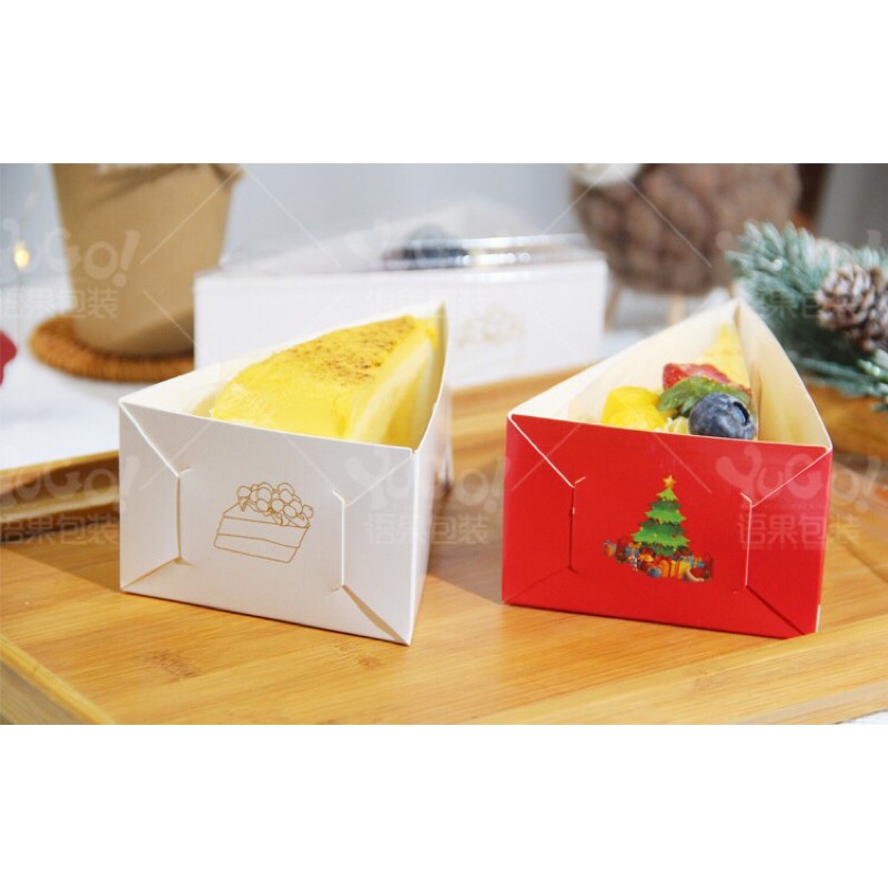 Hộp đựng bánh, hộp tam giác, hộp đựng thực phẩm có nắp, dùng 1 lần - POPPY STORE