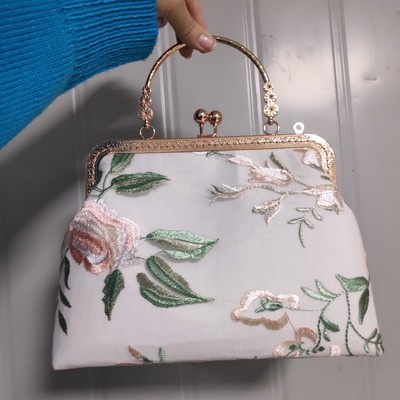 Túi xách ren thêu phong cách cổ trang