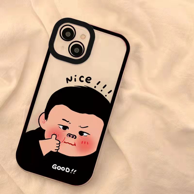 Casing Samsung Galaxy A23 A03S A02S A53 A33 A13 A52 A52S A32 A72 A12 A22 Lte A50 A50S A30S A71 A51 A31 A21 A20 A30 A21S M12 M22 M32 S20 FE S22 S22+ S21 S21+ Ultra Plus 4G 5G Cute Angel Eye Couple Cartoon Boy Girl Tpu Fine Hole Clear Soft Phone Case STD 19