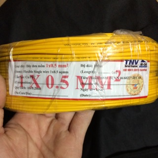Dây điện 1 x 0.5mm cuộn 100m