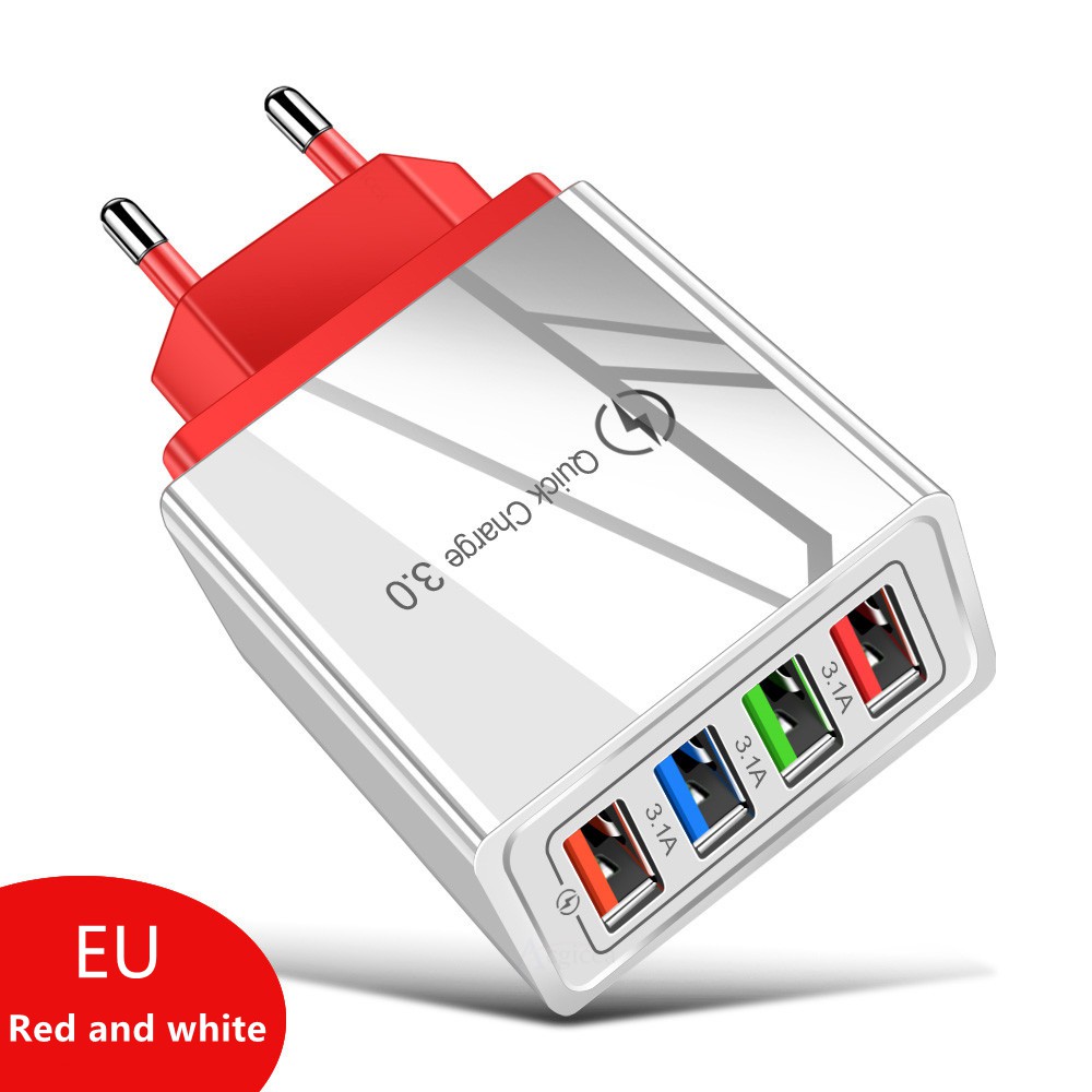 Đèn Led Sạc Điện Thoại / Máy Tính Bảng 4 Cổng Usb 5v 3a