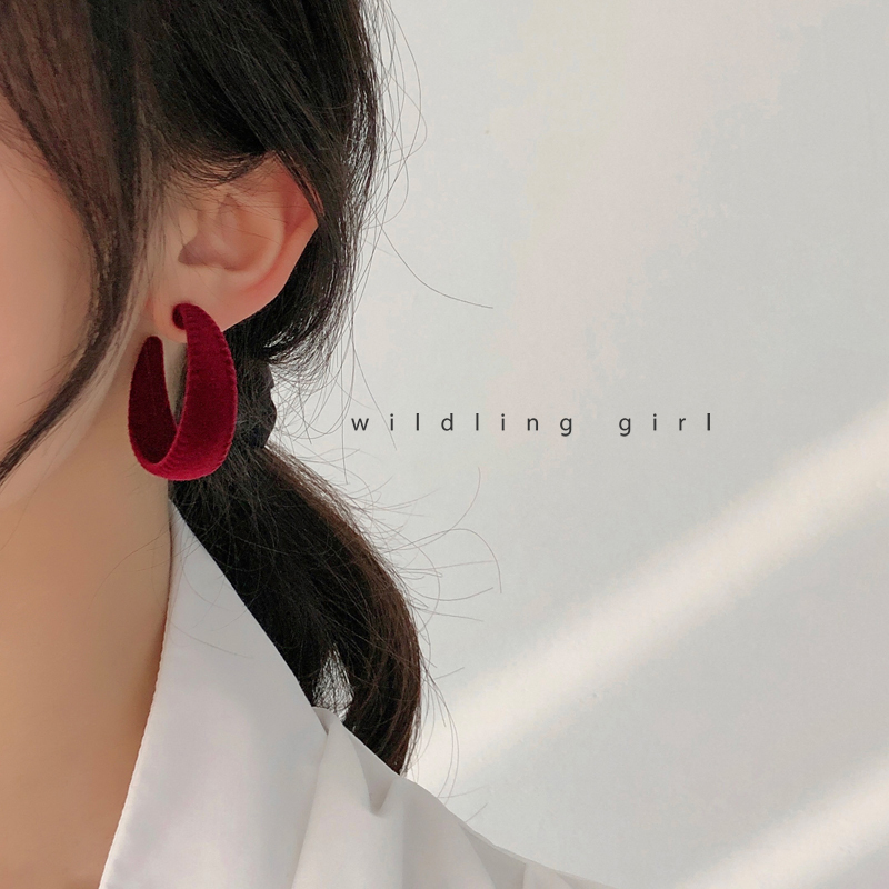 Khuyên Tai Thiết Kế Hình Chữ C Thời Trang Nữ Đơn Giản