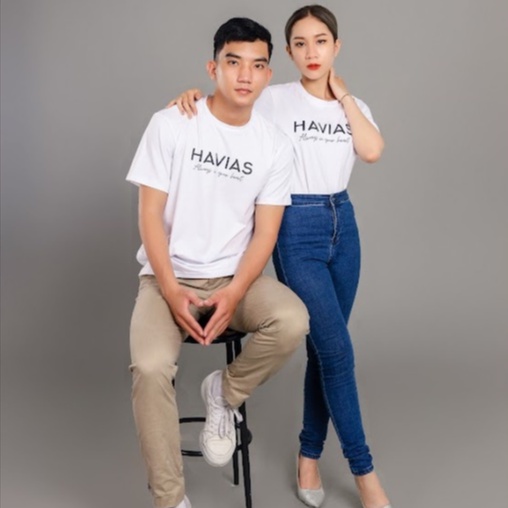 Tag HAVIAS áo phông Cotton 100% Premium hoạ tiết Heart