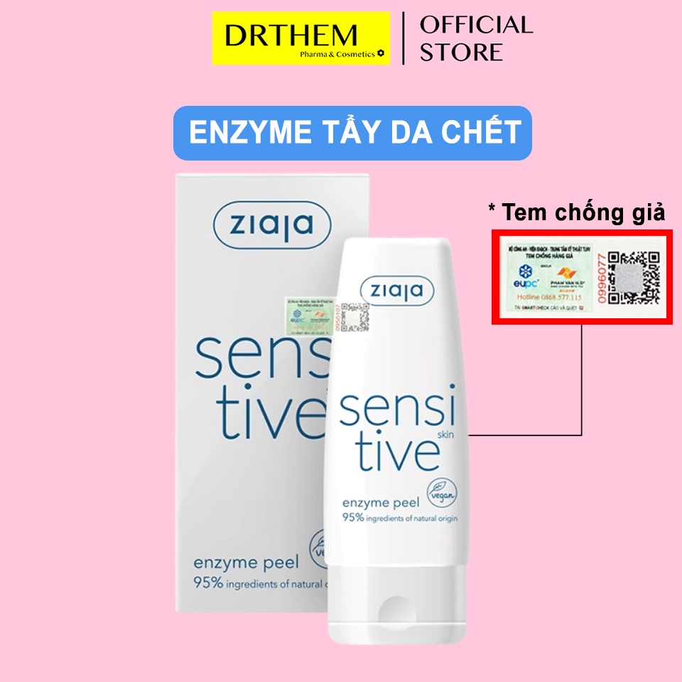 Ziaja Enzyme Tẩy Tế Bào Chết - Ziaja Sensitive Skin Enzyme Peeling 60ml - Enzim