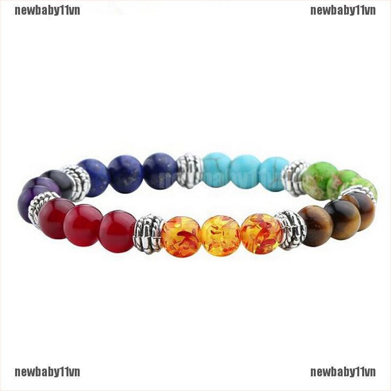 Vòng đá 7 hạt Chakra độc đáo thời trang dành cho nữ